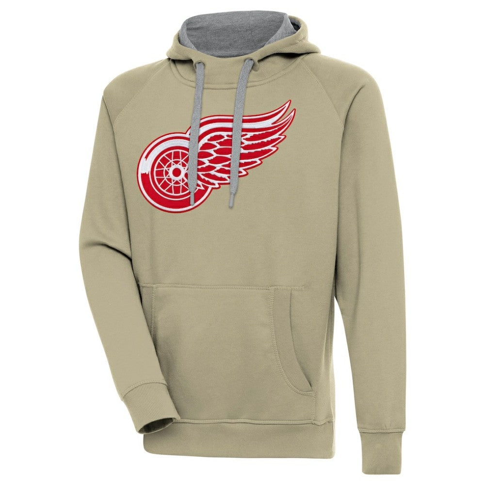 Detroit Red Wings Antigua Victory Pullover Hoodie - Khaki - NHL 200069219