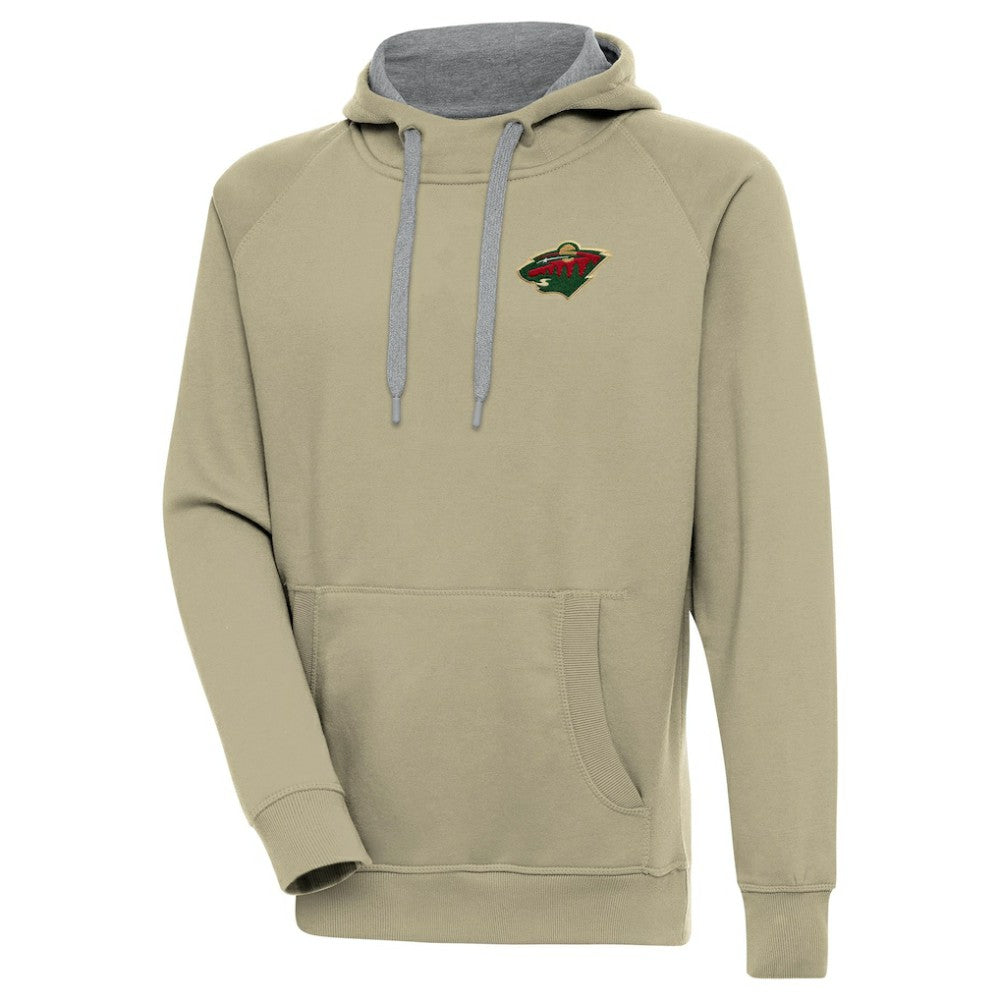 Minnesota Wild Antigua Victory Pullover Hoodie - Khaki - NHL 200069235
