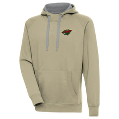 Minnesota Wild Antigua Victory Pullover Hoodie - Khaki - NHL 200069235