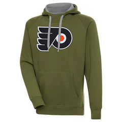 Philadelphia Flyers Antigua Victory Pullover Hoodie - Olive - NHL 200069262