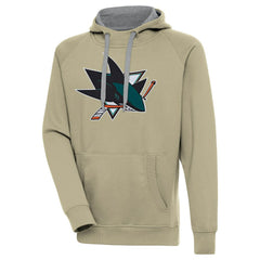 San Jose Sharks Antigua Victory Pullover Hoodie - Khaki - NHL 200069269