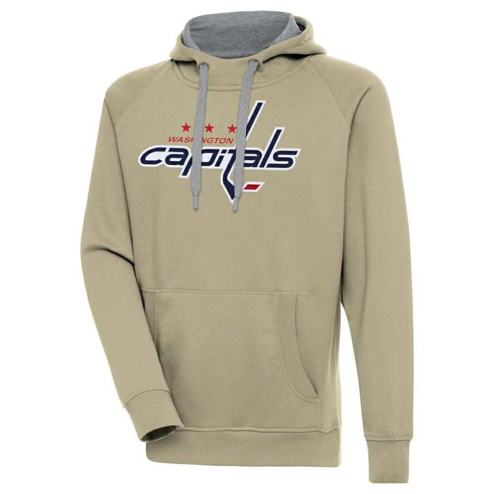 Washington Capitals Antigua Victory Pullover Hoodie - Khaki - NHL 200069297