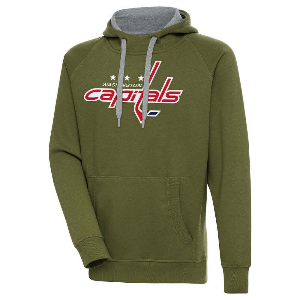 Washington Capitals Antigua Victory Pullover Hoodie - Olive - NHL 200069298