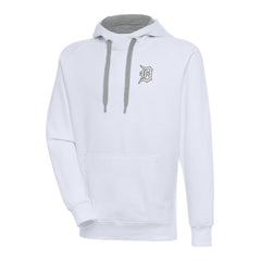 Detroit Tigers Antigua Metallic Victory Pullover Hoodie - White - MLB Discount