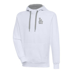 Los Angeles Dodgers Antigua Metallic Victory Pullover Hoodie - White - MLB on Sale