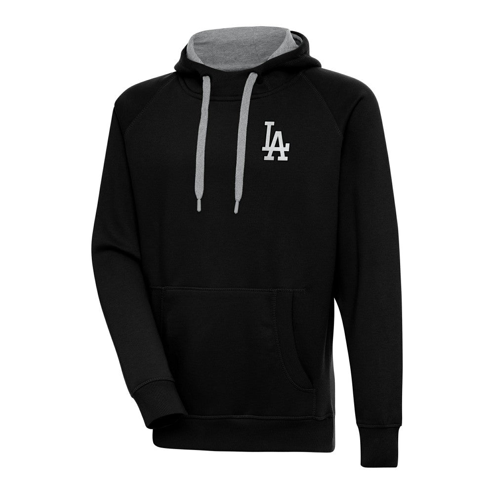 Los Angeles Dodgers Antigua Metallic Victory Pullover Hoodie - Black - MLB on Sale