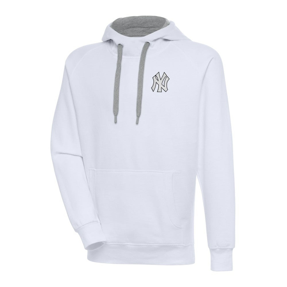 New York Yankees Antigua Metallic Victory Pullover Hoodie - White - MLB Sale