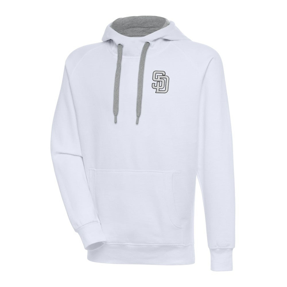 San Diego Padres Antigua Metallic Victory Pullover Hoodie - White - MLB on Sale