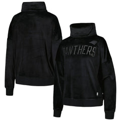 Carolina Panthers DKNY Sport Women's Deliliah Rhinestone Funnel Neck Pullover Sweatshirt Black