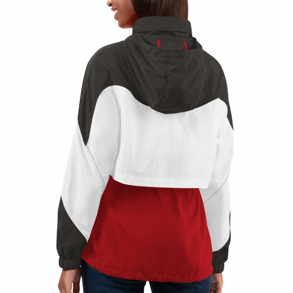 Tampa Bay Buccaneers G-III 4Her by Carl Banks Women's Tie Breaker Lightweight Quarter-Zip Jacket Red/Pewter