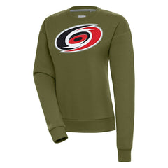 Carolina Hurricanes Antigua Women's Victory Pullover Sweatshirt - Olive - NHL 200070108