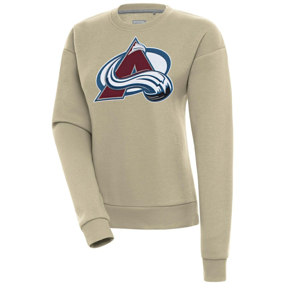 Colorado Avalanche Antigua Women's Victory Pullover Sweatshirt - Khaki - NHL 200070115