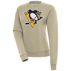 Pittsburgh Penguins Antigua Women's Victory Pullover Sweatshirt - Khaki - NHL 200070173