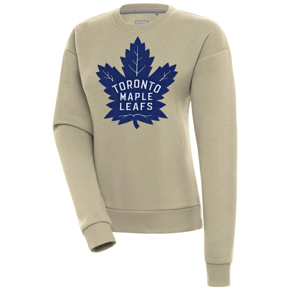 Toronto Maple Leafs Antigua Women's Victory Pullover Sweatshirt - Khaki - NHL 200070193
