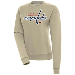 Washington Capitals Antigua Women's Victory Pullover Sweatshirt - Khaki - NHL 200070205