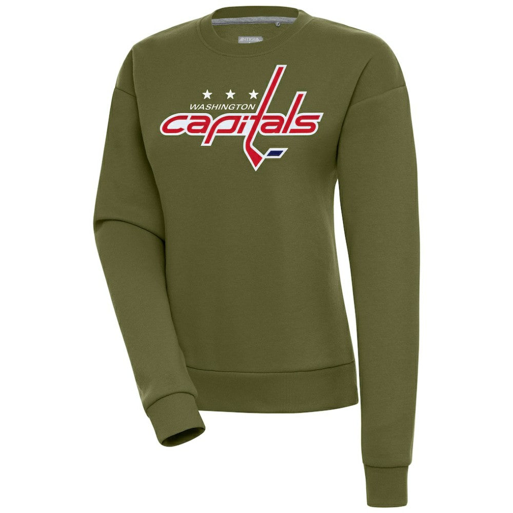 Washington Capitals Antigua Women's Victory Pullover Sweatshirt - Olive - NHL 200070206