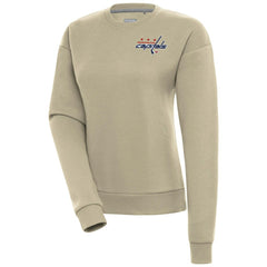 Washington Capitals Antigua Women's Victory Pullover Sweatshirt - Khaki - NHL 200070207