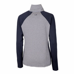 Milwaukee Brewers Cutter & Buck Women's DryTec Forge Tonal Stripe Half-Zip Top - Navy - MLB on Sale