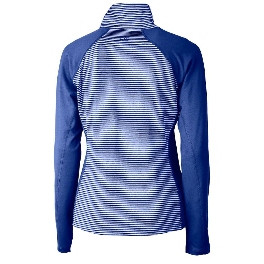 Philadelphia Phillies Cutter & Buck Women's DryTec Forge Tonal Stripe Half-Zip Top - Royal - MLB Discount