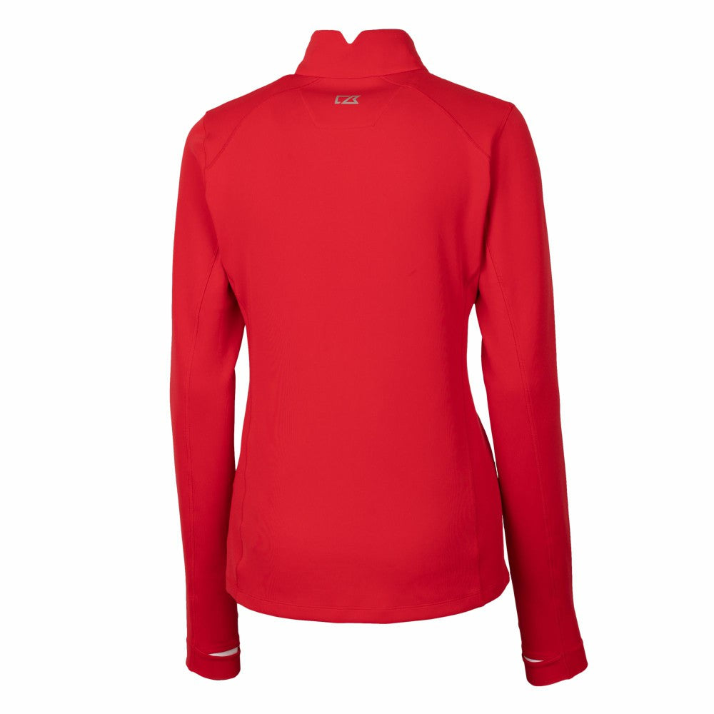 Cleveland Guardians Cutter & Buck Women's DryTec Traverse Stretch Quarter-Zip Pullover Top - Red - MLB Online