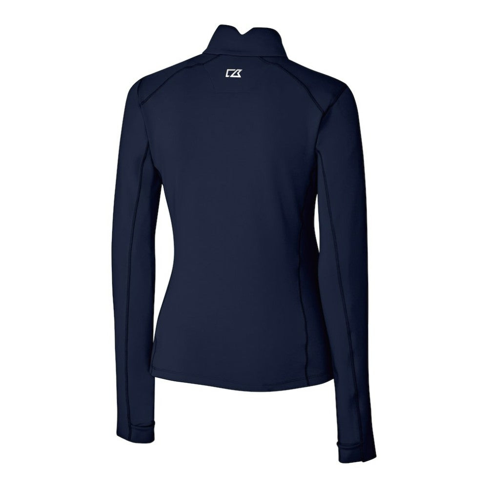Detroit Tigers Cutter & Buck Women's DryTec Traverse Stretch Quarter-Zip Pullover Top - Navy - MLB Lifestyle