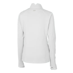 New York Yankees Cutter & Buck Women's DryTec Traverse Stretch Quarter-Zip Pullover Top - White - MLB Lifestyle