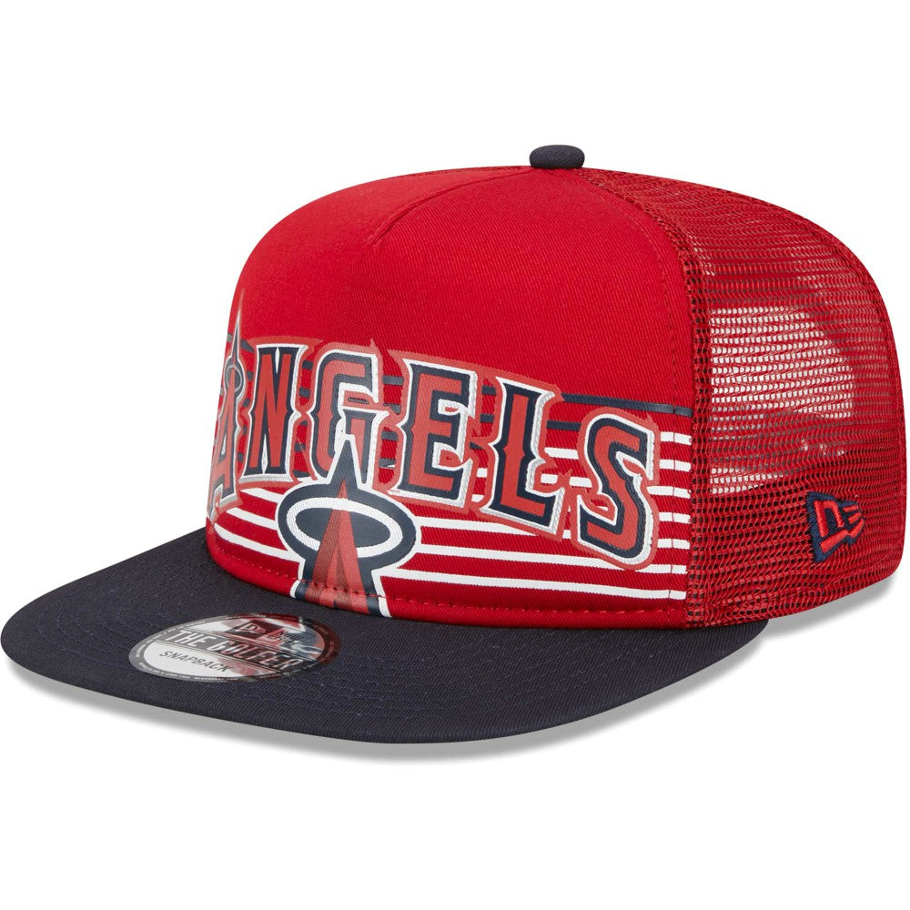 Los Angeles Angels New Era Speed Golfer Trucker Snapback Hat - Red - New Era Lifestyle
