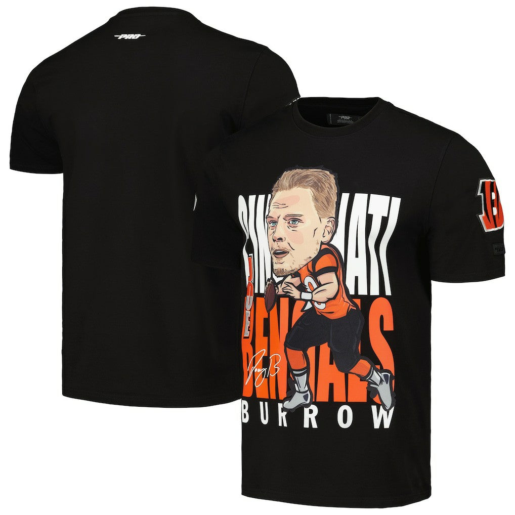 Joe Burrow Cincinnati Bengals Pro Standard Avatar Remix Player Graphic T-Shirt Black