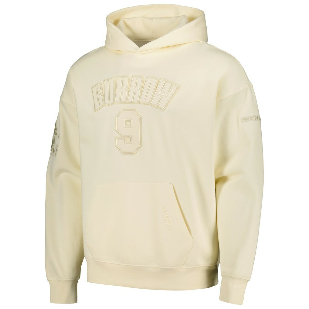 Joe Burrow Cincinnati Bengals Pro Standard Player Name & Number Pullover Hoodie Cream