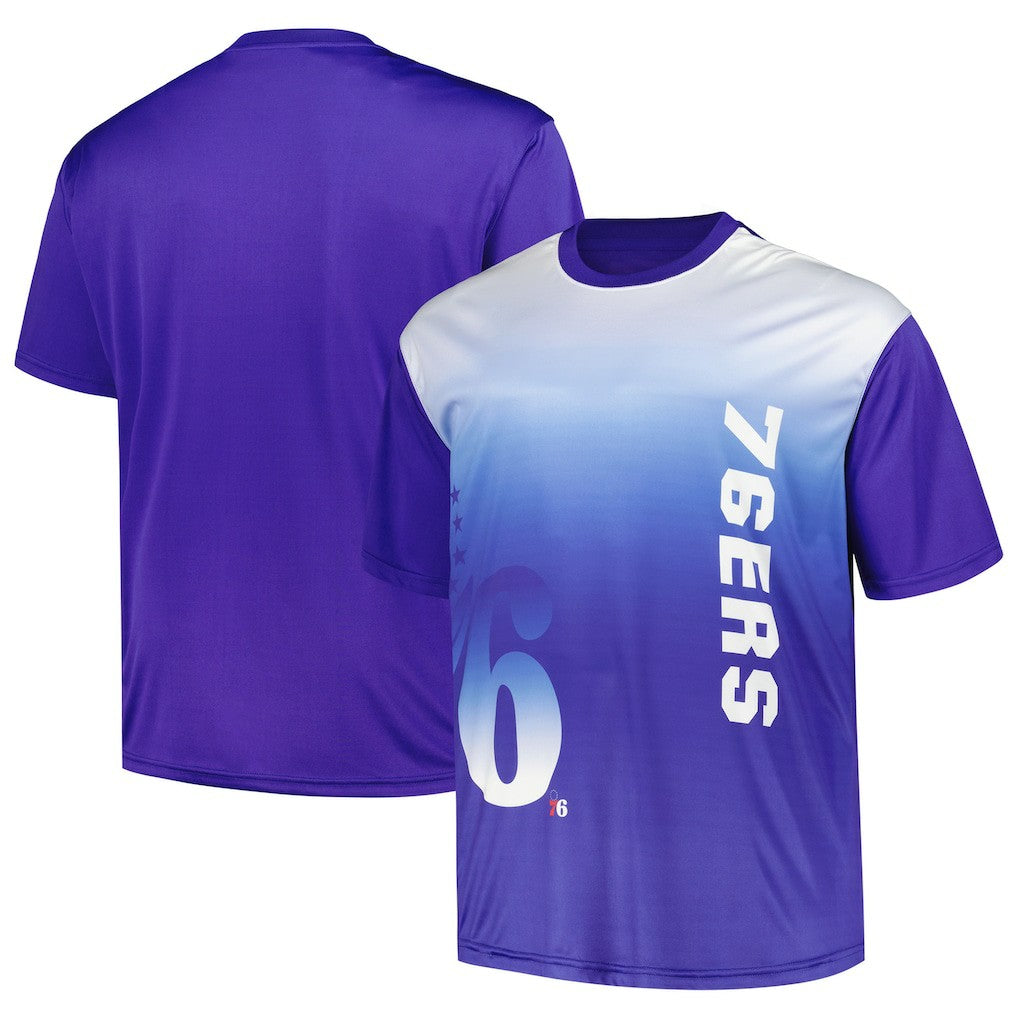 Philadelphia 76ers Big & Tall Sublimated T-Shirt Royal