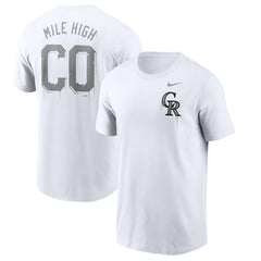 Colorado Rockies Nike Mile High Hometown T-Shirt - White - Nike Online