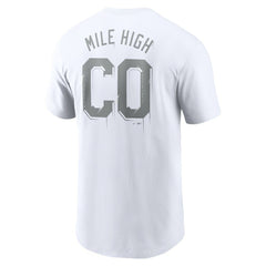 Colorado Rockies Nike Mile High Hometown T-Shirt - White - Nike Online