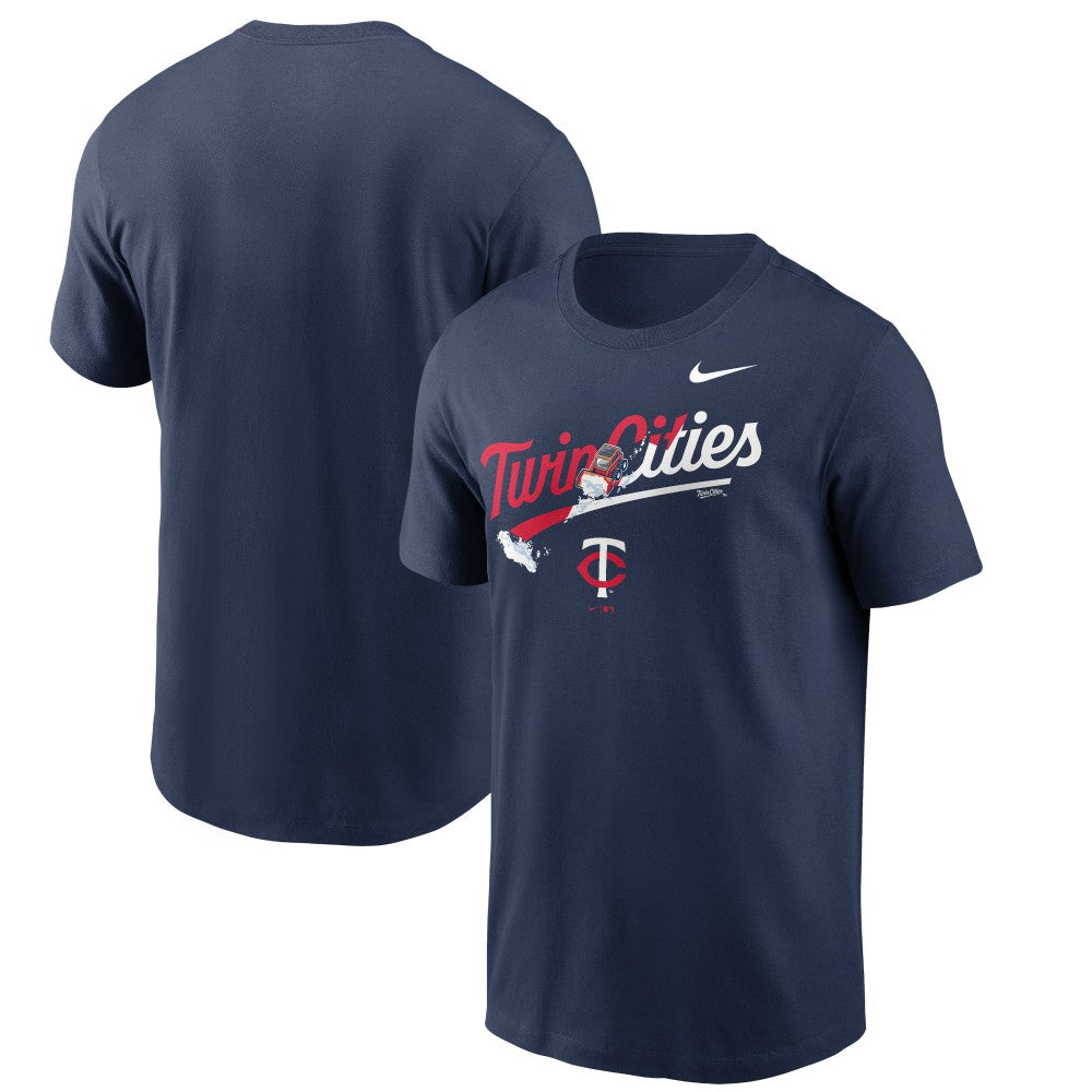 Minnesota Twins Nike Twin Cities Snow Hometown T-Shirt - Navy - Nike Sale