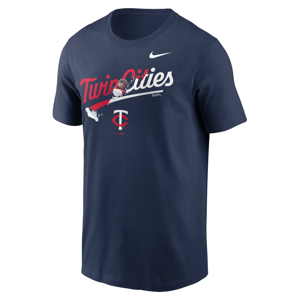 Minnesota Twins Nike Twin Cities Snow Hometown T-Shirt - Navy - Nike Sale