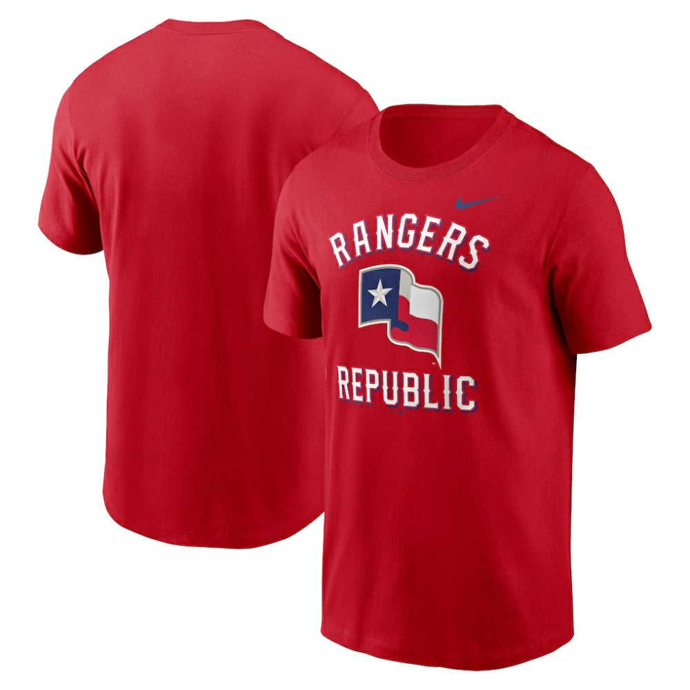 Texas Rangers Nike Lone Star Flag Hometown T-Shirt - Red - Nike on Sale