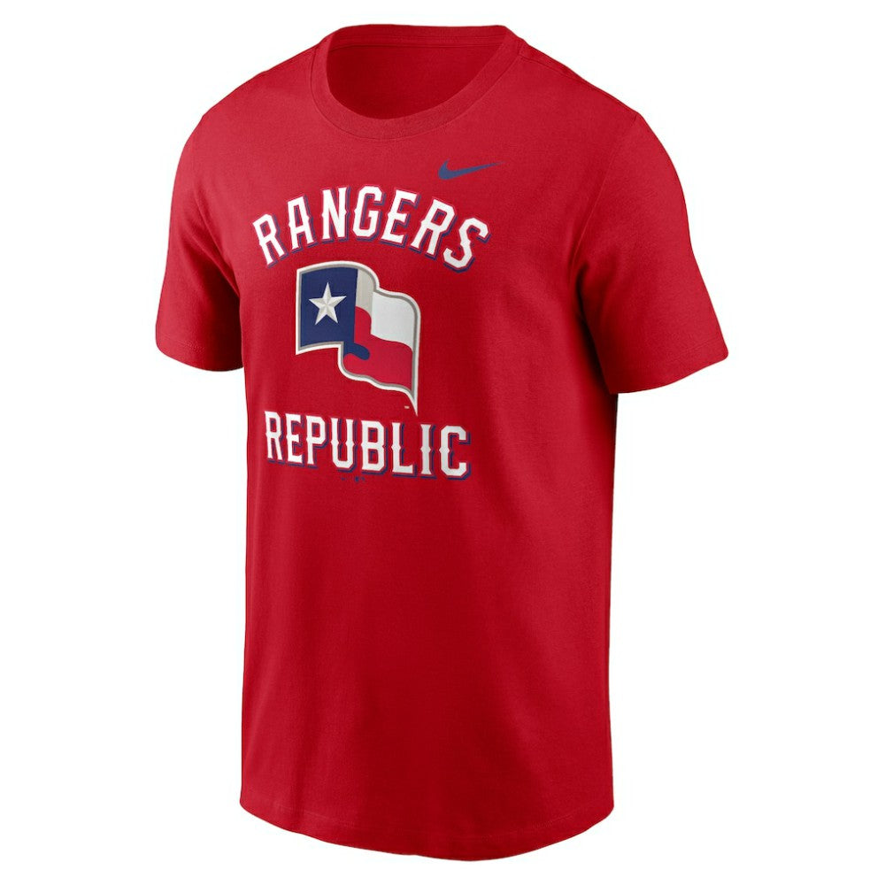 Texas Rangers Nike Lone Star Flag Hometown T-Shirt - Red - Nike on Sale