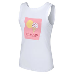 St. Louis Cardinals Lusso Style Women's Lindy Tank Top - White - MLB Sale