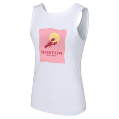 Boston Red Sox Lusso Style Women's Lindy Tank Top - White - MLB Lifestyle