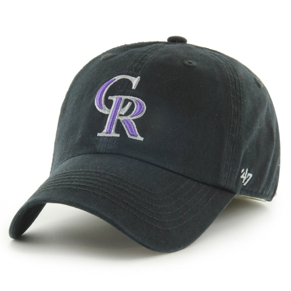 Colorado Rockies '47 Franchise Logo Fitted Hat - Black - 47 brand Lifestyle