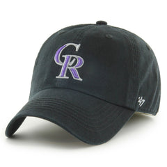 Colorado Rockies '47 Franchise Logo Fitted Hat - Black - 47 brand Lifestyle