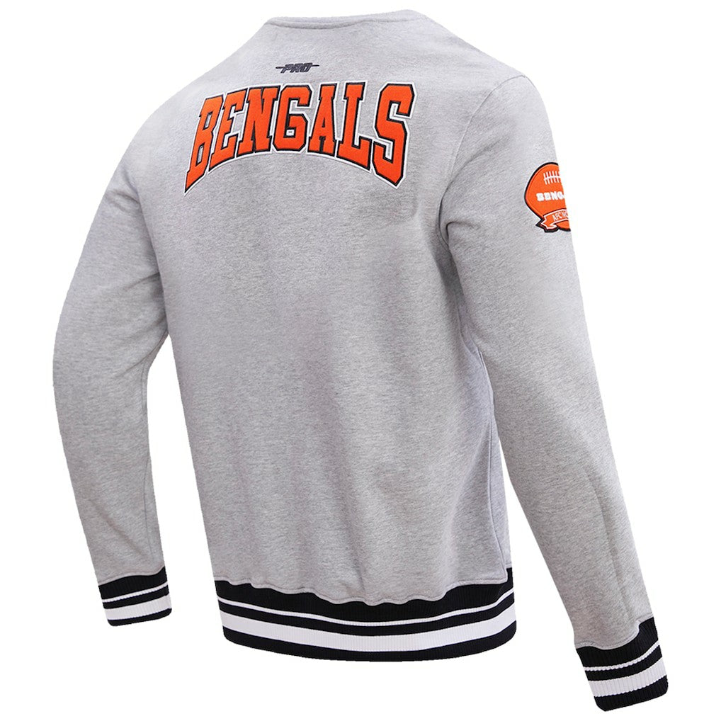 Cincinnati Bengals Pro Standard Crest Emblem Pullover Sweatshirt Heather Gray