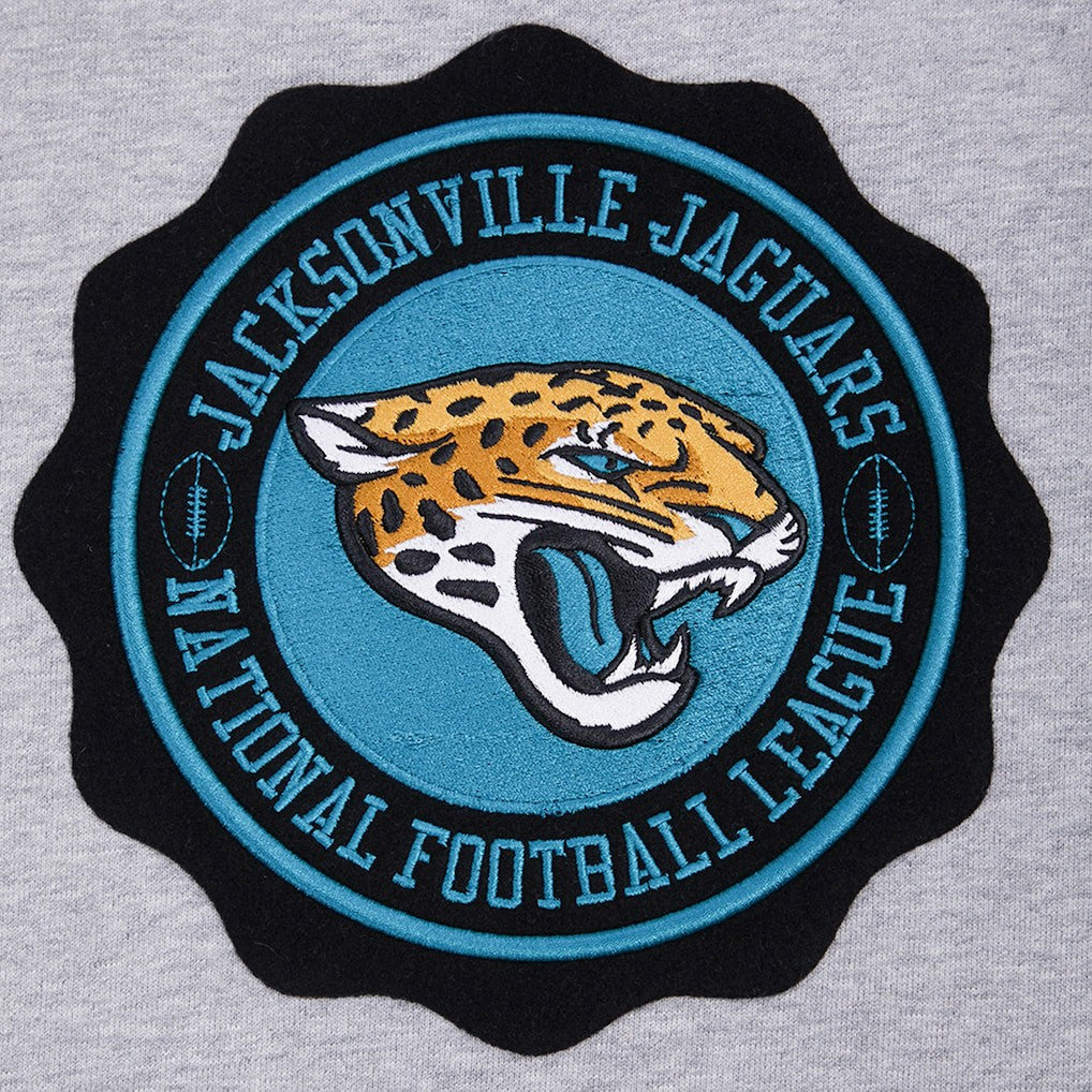 Jacksonville Jaguars Pro Standard Crest Emblem Pullover Sweatshirt Heather Gray