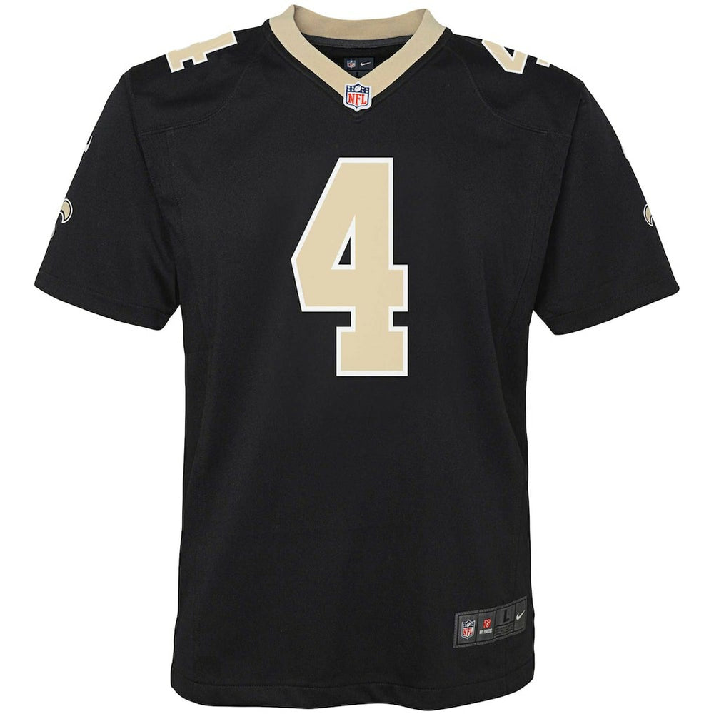 Nike Derek Carr New Orleans Saints Youth Game Jersey Black