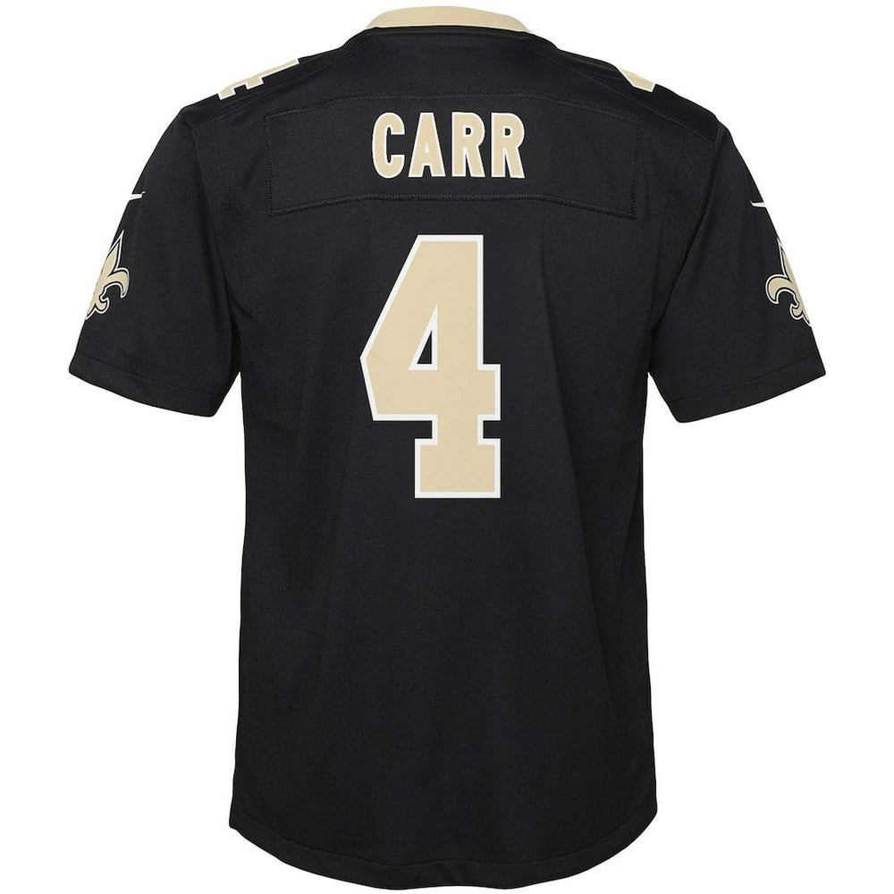 Nike Derek Carr New Orleans Saints Youth Game Jersey Black