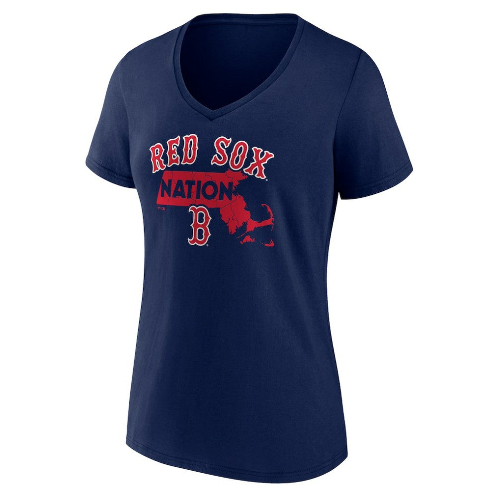 Boston Red Sox Women's Hometown Nation V-Neck T-Shirt - Navy - MLB Online