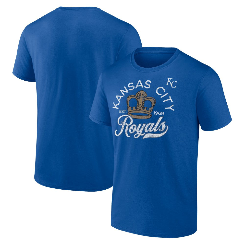 Kansas City Royals Hometown Retro Crown T-Shirt - Royal - MLB Sale