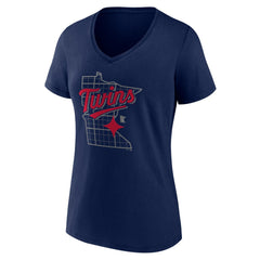 Minnesota Twins Women's Hometown Pride V-Neck T-Shirt - Navy - MLB Lifestyle