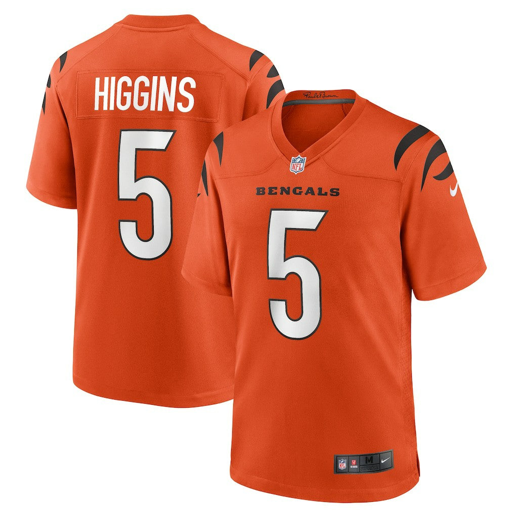 Nike Tee Higgins Cincinnati Bengals Alternate Game Jersey Orange