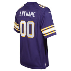 Nike Minnesota Vikings Youth Classic Custom Game Jersey Purple