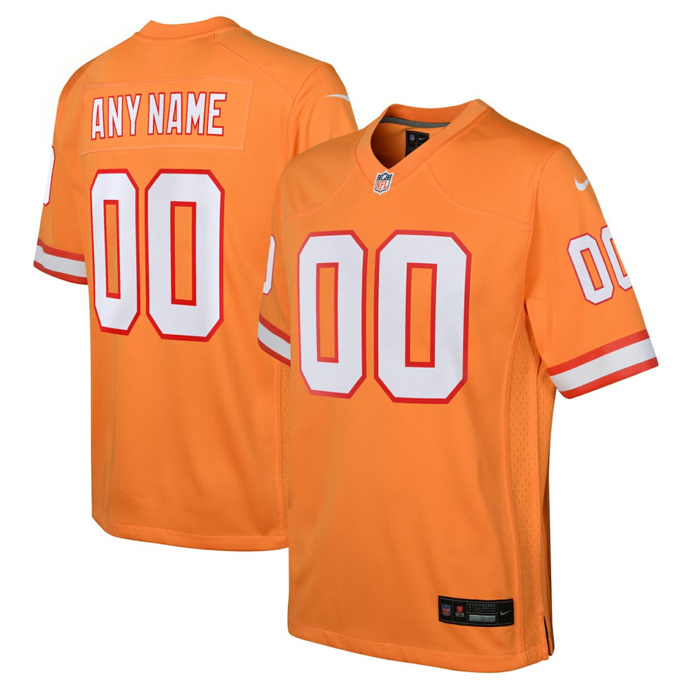 Nike Tampa Bay Buccaneers Youth Custom Throwback Game Jersey Orange